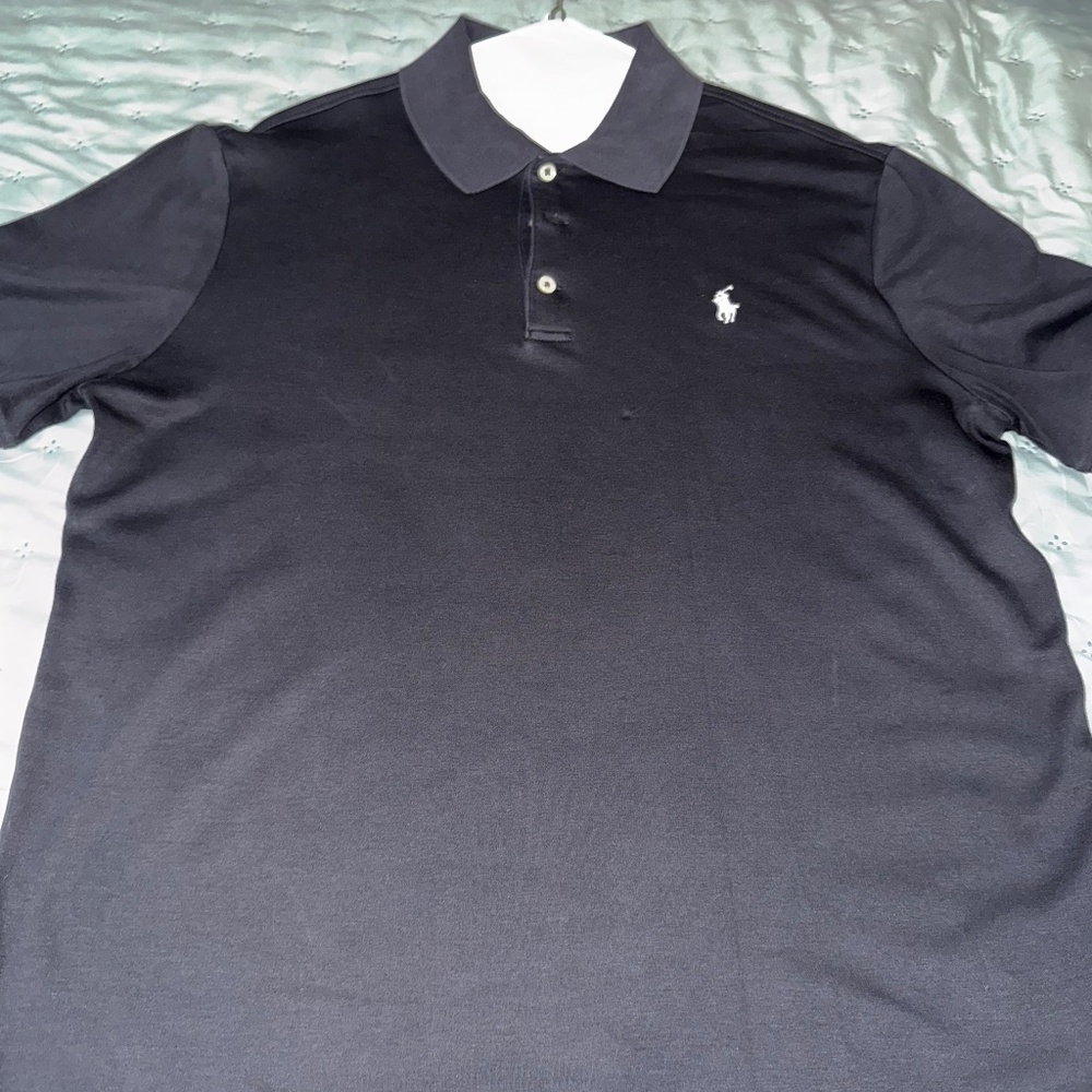 Black polo shirt